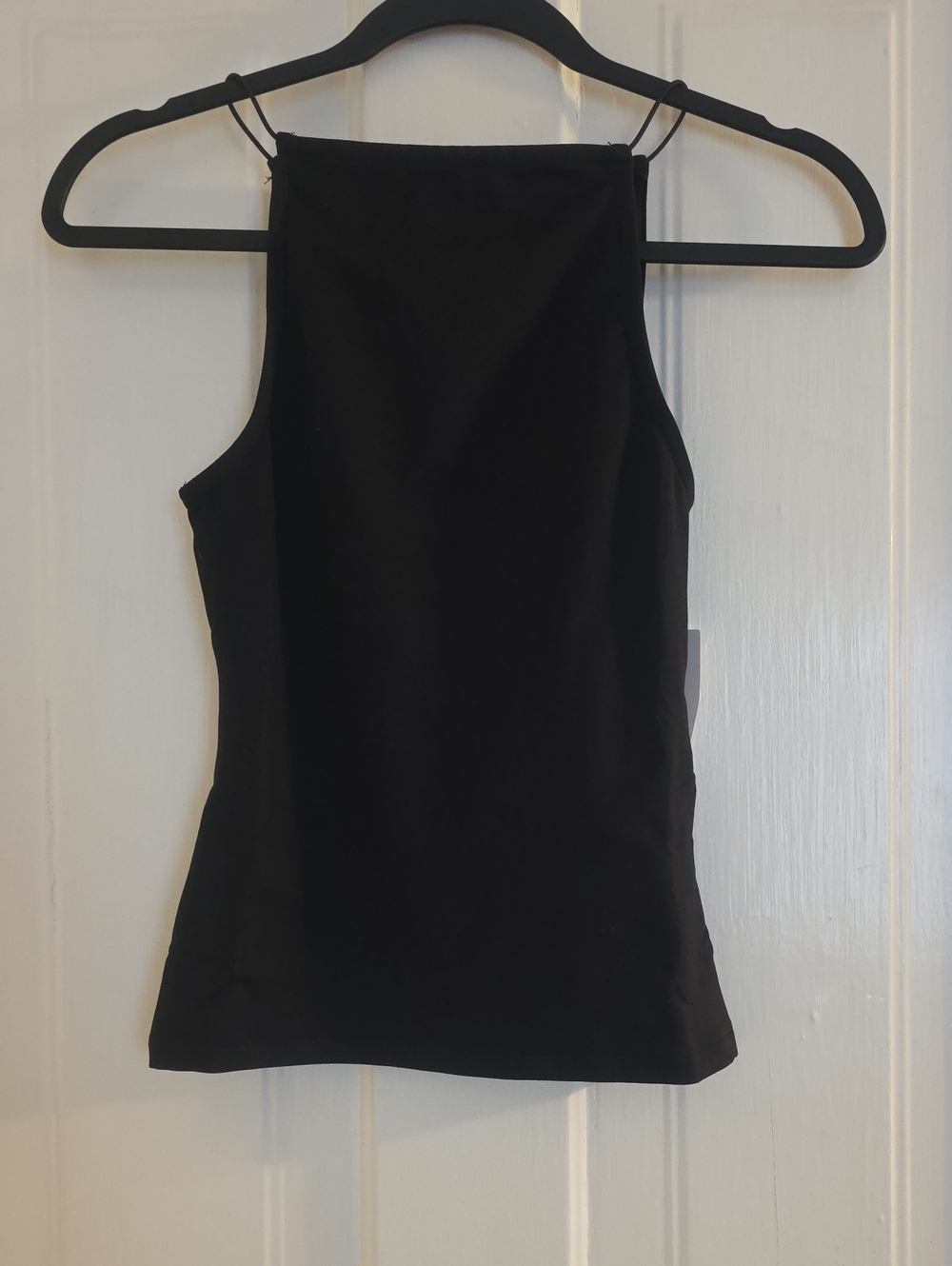 Mauve Anthropologie Black High-Neck Slim Tank